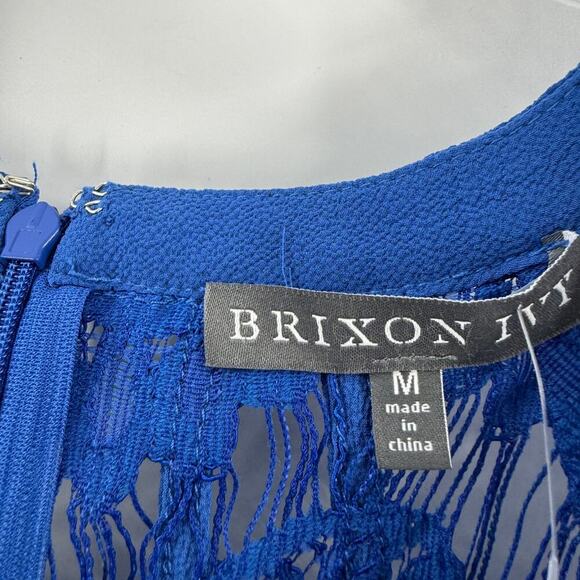 NWT Brixon Ivy Women's Sleeveless Lace Blouse Size Medium Blue Keyhole Back - Picture 7 of 10